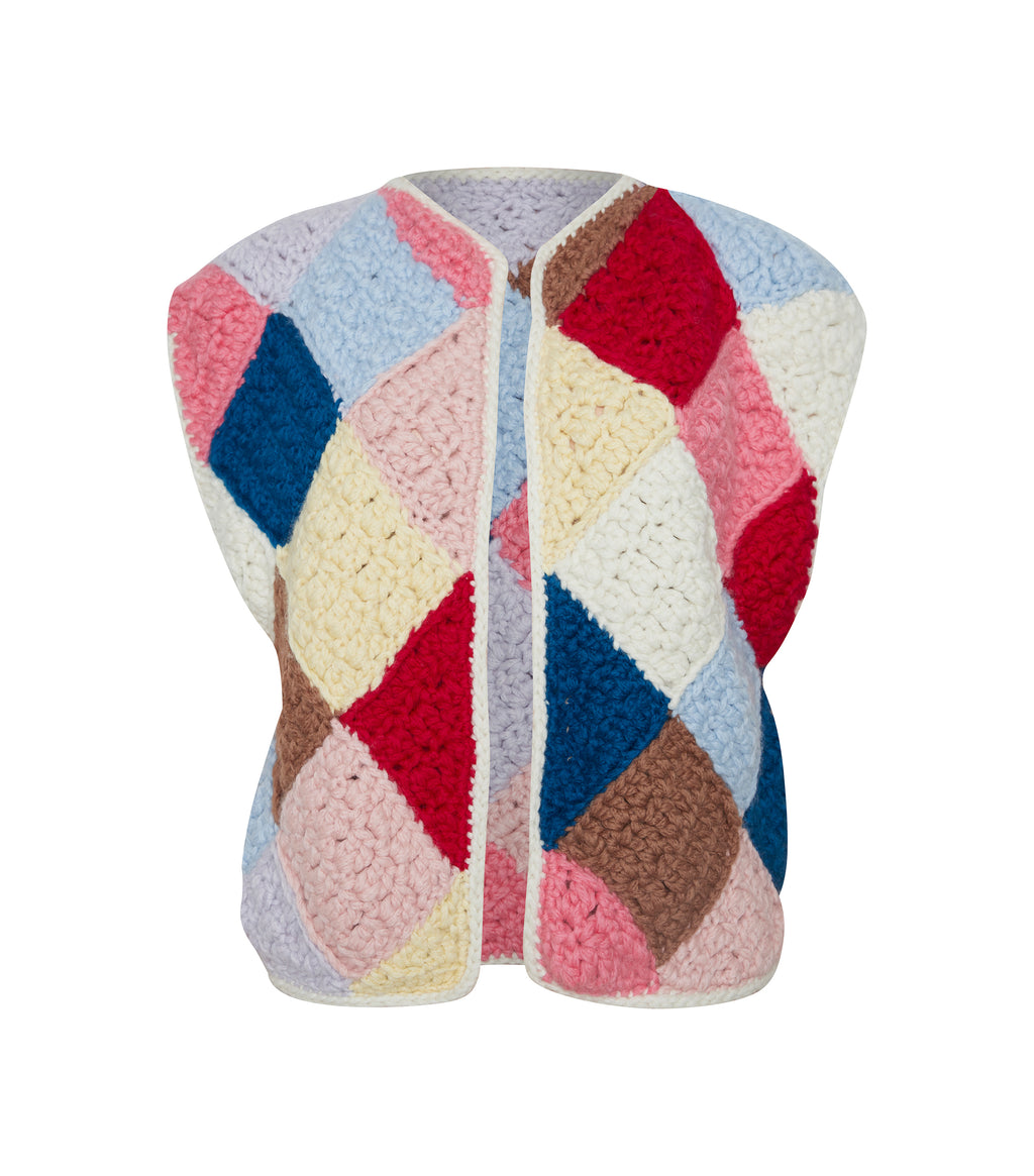 pattern vest evyinit multicolor