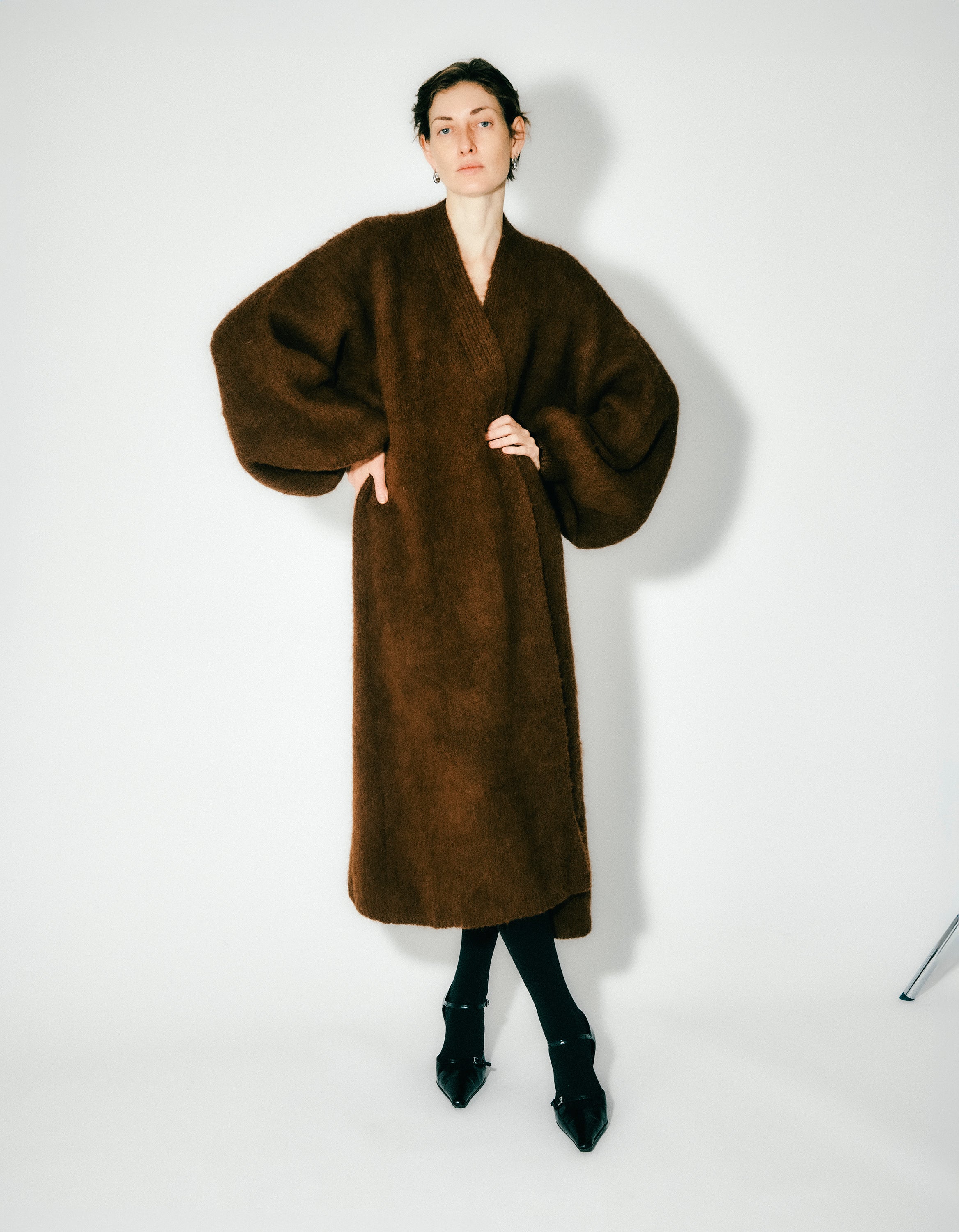 Klassische Strickjacke aus Merinowolle in Rot