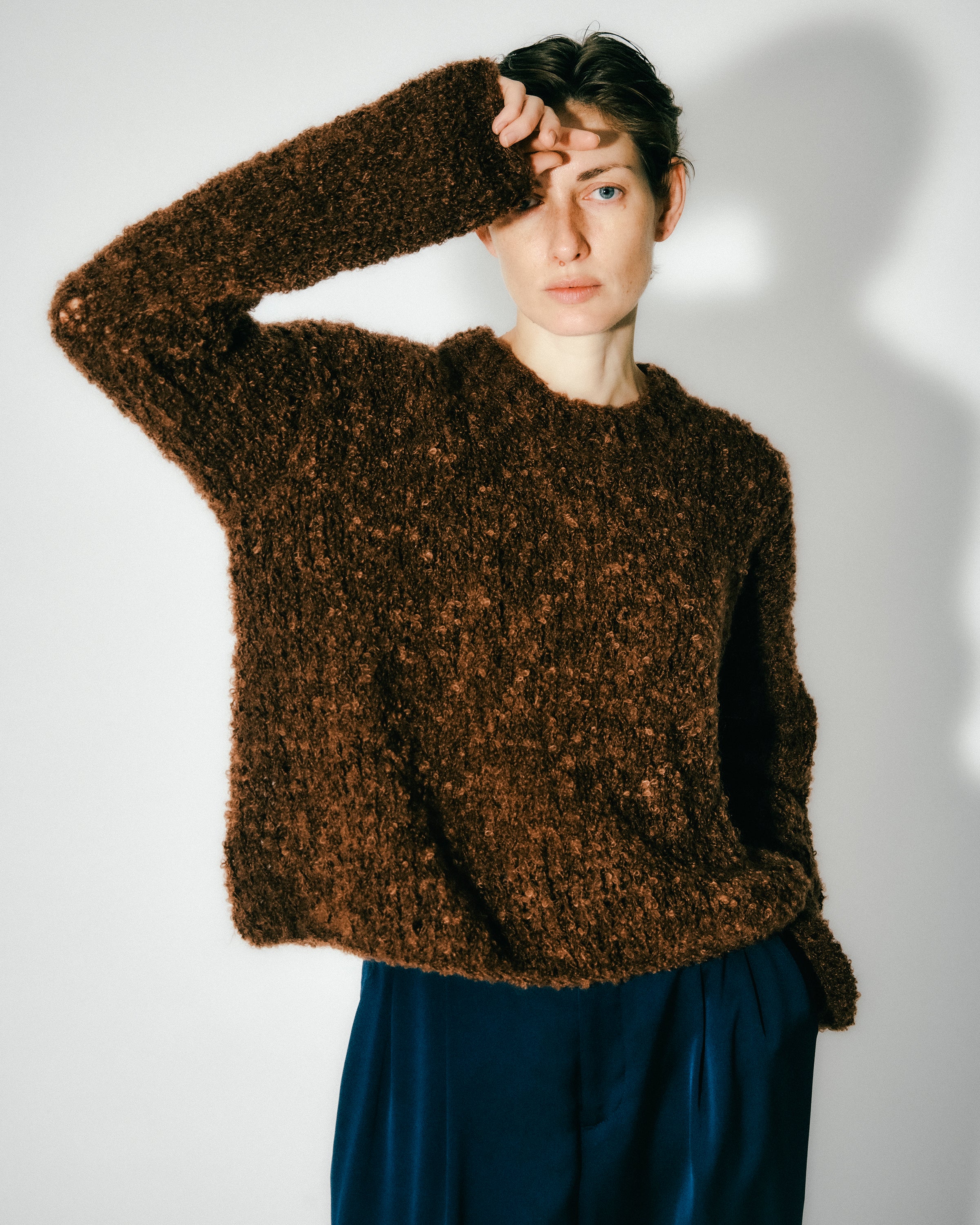 Klassische Strickjacke aus Merinowolle in Rot