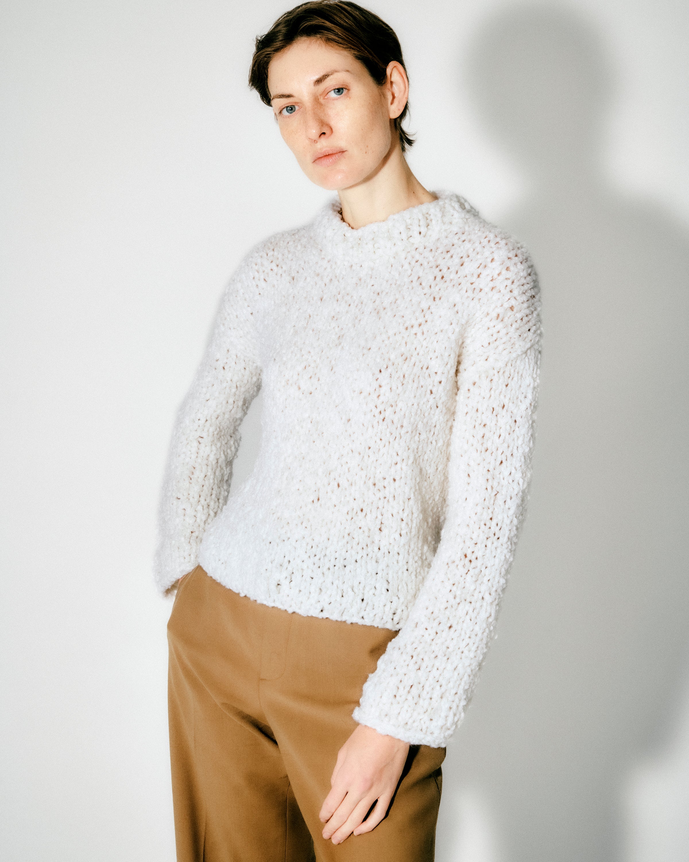 Klassische Strickjacke aus Merinowolle in Rot