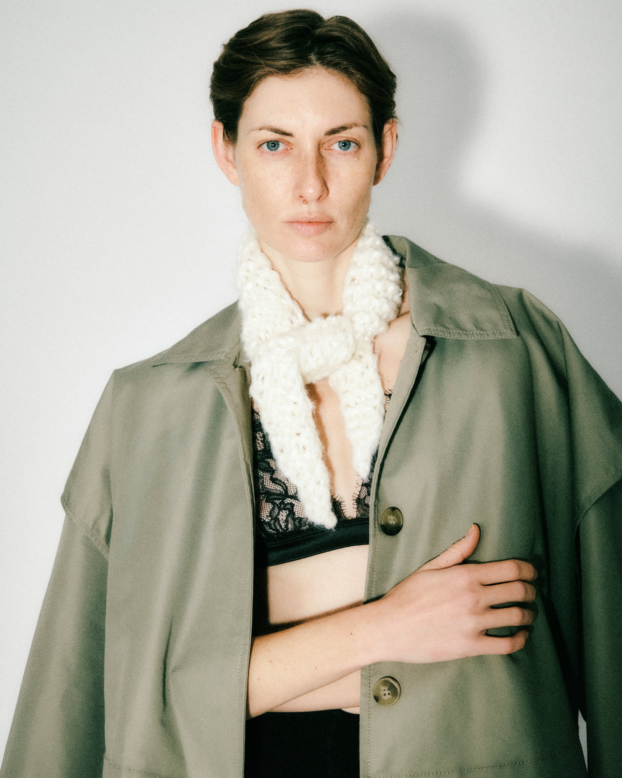 Saskia Scarf Cashmere White